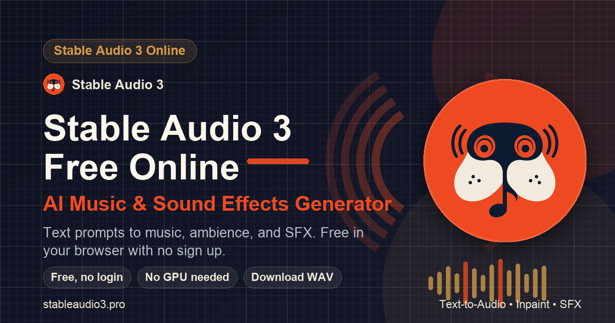 Audio Sign In Stable Audio 3 — Free AI Music Generator, No Sign Up